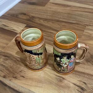 Vintage Ceramic steins with Handle